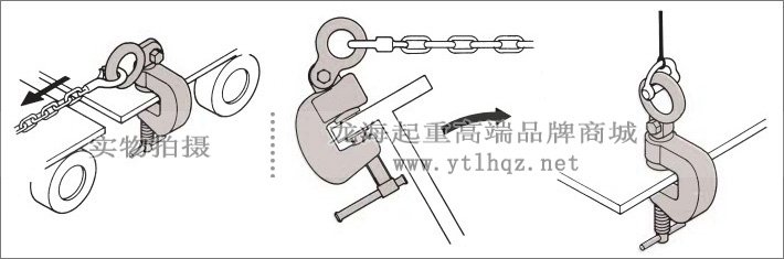 HP-Y型螺旋鎖緊吊夾具使用示意圖片 HP-Y型螺旋鎖緊吊夾具使用示意圖片